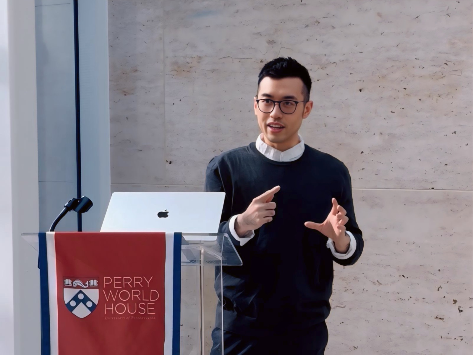 Zung-Ru Lin presenting at Penn’s Perry World House